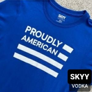 Skyy Vodka Proudly American USA Patriotic TSHIRT